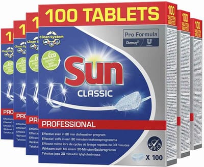 Sun Professional Vaatwastabletten Classic Pro Formula - 6 x 100 stuks - Voordeelverpakking
