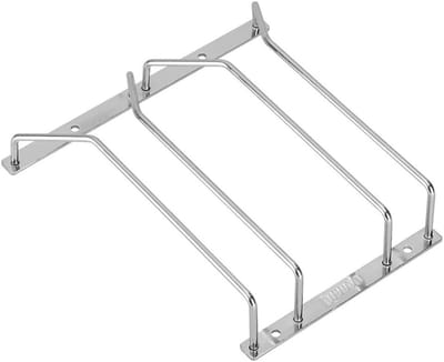 Onderkast Wijnglas Houder met Schroeven - 22CM, 2 Rijen, Ideaal voor Keuken en Bar