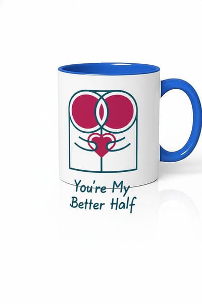 Mok You're My Better Half - Romantisch Liefdesdesign Koffiemok voor Partner & Geliefde