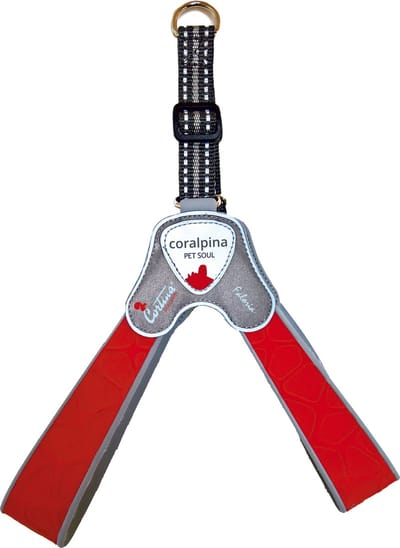 Luxe Coralpina - Hondenharnas - Faloria rood - Maat 1 – 20-30 cm / 0,8-3 kg