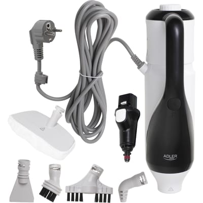 Stoommop en wasmachine 2in1, 1500 W, veel accessoires, klaar in 25s, drie horizontale paren, tank 380 ml, 5 m kabel