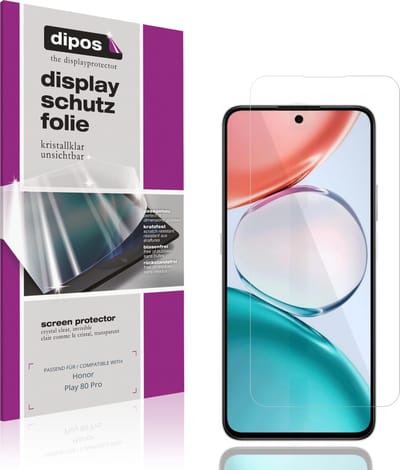 dipos – 4x Beschermfolie geschikt voor Honor Play 80 Pro | Krasbestendige & heldere Screenprotector Ultra-Thin