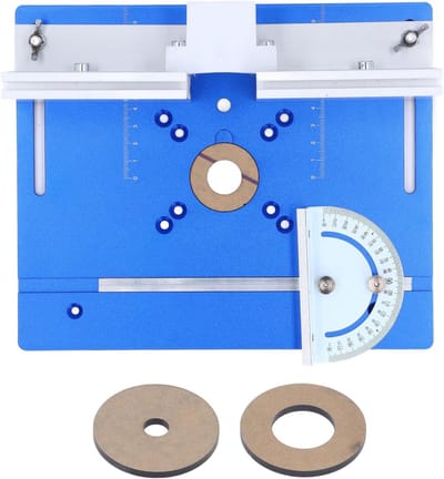 Router Tafelplaat - Inzetplaat Frees - Houtbewerking Projecten - Aluminium Legering - 26x22x8 cm - Blauw