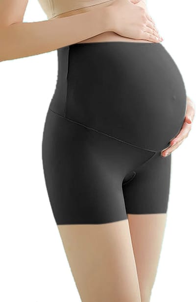 De Millennials - Duurzame Zwangerschaps shapewear - Maat L - lange pijpen - ondergoed - Voor Zwangerschap en na de Bevalling - hoogwaardige katoen mix - comfortabeler - huidkleuren-zwart