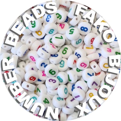 Fako Bijoux® - Cijferkralen - Number Beads - Acryl Kralen - Sieraden Maken - 250 Stuks - Regenboog