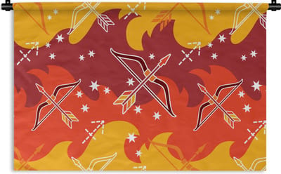 Wandkleed - Wanddoek - Boogschutter - Zodiac - Design - 90x60 cm - Wandtapijt