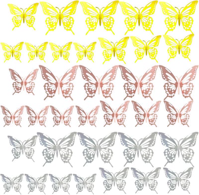 3D Vlinder Wanddecoratie Stickers - 36 Stuks - Verwijderbare Wandstickers voor Feestjes, Kinderkamers en Interieurdecoratie