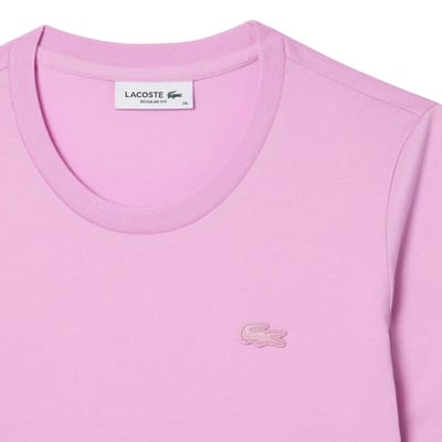 Lacoste Dames/Dames Katoen Zacht 3/4 Mouwen T-shirt (Roze)