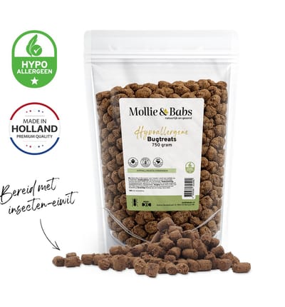 Mollie & Babs Bugtreats - Hondensnacks - Trainers - Trainer Snack - Gezond - Insecten Eiwit - Hypoallergeen - Glutenvrij en Graanvrij - 300 gram