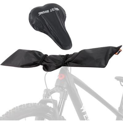 Ensemble d'équipement de cyclisme, accessoires de vélo, housse de protection pour guidon de vélo, housse de pluie pour sièges de vélo Set B