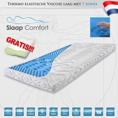 Topdekmatras - Topper NASA-VISCO-GEL 150x200x7cm Zonen /Traagschuim-