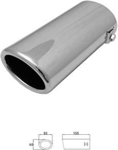 IVOL Uitlaatsierstuk Ovaal - Passend 45-52mm