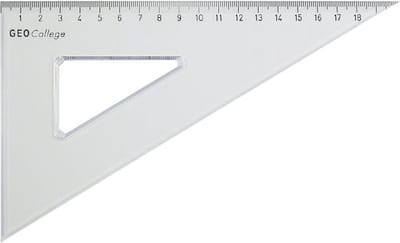 Driehoek Aristo 23620 200mm 30/60graden transparant | 10 stuks