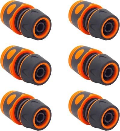 6-delige aansluitset voor tuinslang, snelkoppeling, 1/2 inch slangverbinding, accessoires voor tuinonderhoud