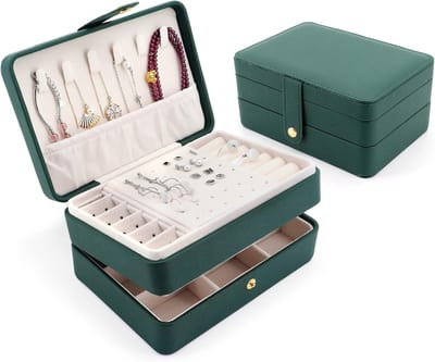 Sieradendoosjes - Sieradenkistje voor Op Reis - Sieradenorganizer - Sieradenorganizer - Sieradenkistje voor Meisjes - Sieradenreiskoffer - Sieradendoosje voor Dames - Groen