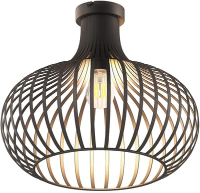 Globo - plafonniere - MATEO - bruin - metaal - Ø 40cm - E27 - 63370111X