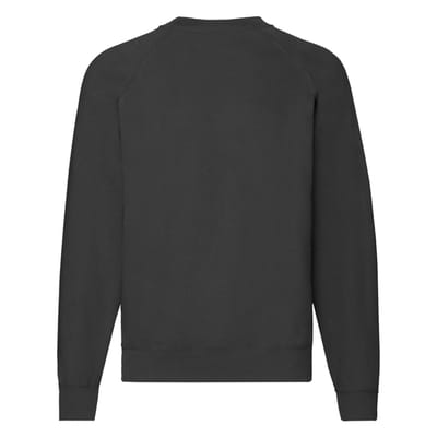 Fruit of the Loom Uniseks Klassiek Raglan Sweatshirt voor volwassenen (Zwart)