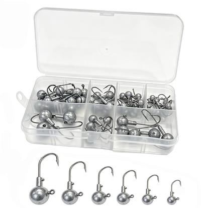 Dailygoods- Loodkoppen 50 Stuks - Corrosiebestendig - Vervormingsbestendig - Geschikt voor Zacht Aas - Gewichtsklassen 1/1,8/3,5/5/7/10 g - Onmisbaar voor Visliefhebbers - Vislood