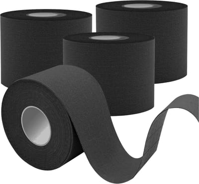 U Fit One Sporttape - Kinesiotape - Elastische Fysio Tape - 4 Rollen - 5cm x 5m - Zwart