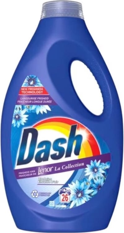 Dash - Lenor Collectie - Vloeibaar Wasmiddel - Witte en Gekleurde Was - Zeebries - 26 Wasbeurten - Voordeelverpakking - 2 stuks