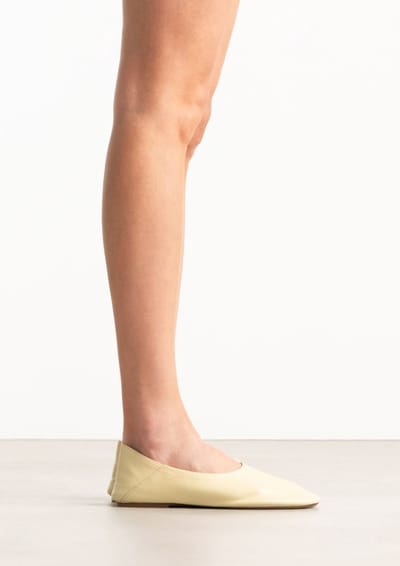Sacha - Dames - Gele leren ballerina's - Maat 36