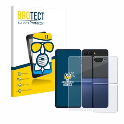 BROTECT - Screenprotector voor Samsung Galaxy Z Flip 7 (Voor+Achter) - Folie Beschermfolie Beschermglas matte