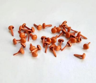 Metalen Brads - Vastzetters Decoratie - Scrapbooking Knutselen - Eenvoudig Bevestigen - 100 Stuks - Brons Rood