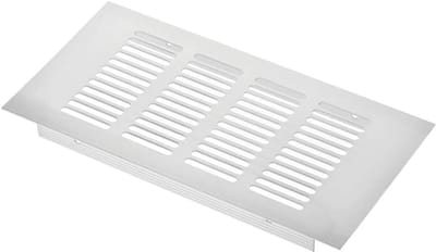 Ventilatie Grille - Louver Rooster - Meubels Ventileren - Krasvrije Afwerking - 200x100mm - Zilver
