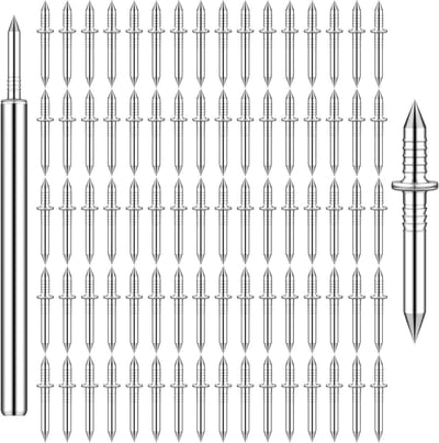 Plintnagels Tweekoppig - Houten Bevestigingen - Plinten Bevestigen - Onzichtbare Afwerking - 100 stuks - Zilver