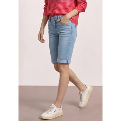 Bermuda met Slim Legs en omgeslagen detail