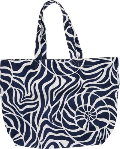 Strandtas Pastunette Animal Shell - Blauw/Wit - Canvas