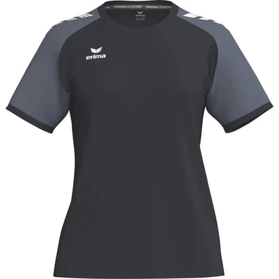 Erima Wings Shirt Korte Mouw Dames - Zwart / Slate Grey | Maat: 34