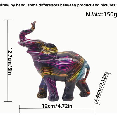 Amerikaanse Retro Kleurrijke Mini Olifant Hars Ambachten Huis Entree TV-meubel Wijnkast Decoratie Ornament