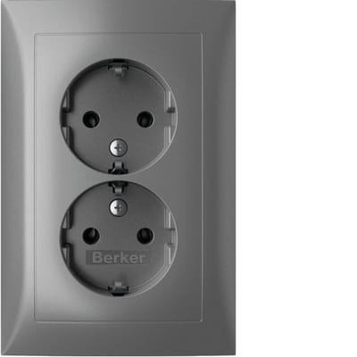 Hager Berker S.1 Wandcontactdoos (WCD-schakelmateriaal) (Europese Stekkerdoos) - 47721404