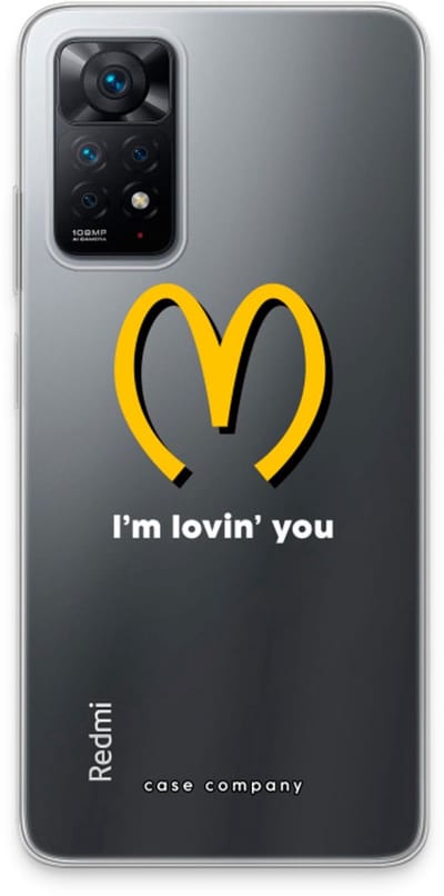 Case Company® - Hoesje geschikt voor Xiaomi Redmi Note 11 Pro hoesje - I'm lovin' you - Soft Cover Telefoonhoesje - Bescherming aan alle Kanten en Schermrand