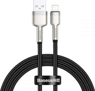 Baseus - Cafule - Series Metalen Data USB-A/Lightning 2.4A kabel 1m - zwart