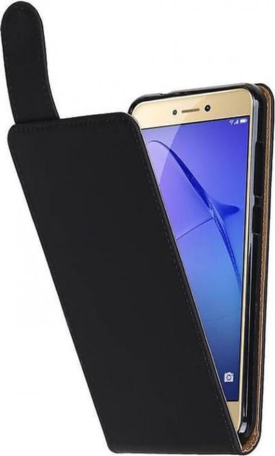TPU Classic Flip Hoes - Hoesje Geschikt voor Huawei P8 Lite 2017 Zwart
