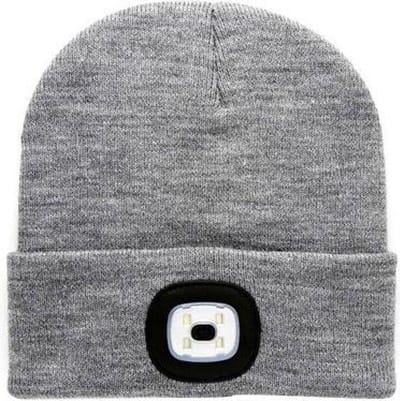 FEDEC warme LED muts - Unisex - One size - Grijs