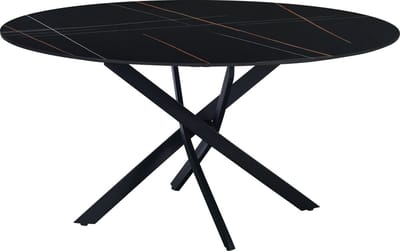 Bolt Edge Eetkamertafel - Rond - 6 personen - Marmerlook - 150x150x76cm