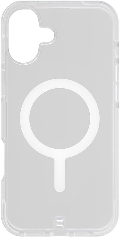 BodyGuardz Ace Pro hoesje iPhone 16 Plus – Opstaande randen voor camera & scherm – Zacht, ergonomische bumper met antislip grip – Ingebouwde MagSafe-ring - Wit