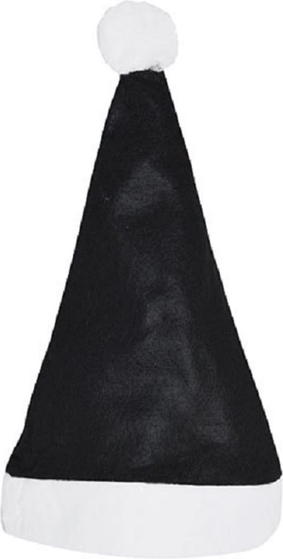 Eizook 2 stuks Kerstmuts zwart wit - one size fits all