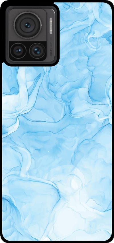 Smartphonica Telefoonhoesje Geschikt voor Motorola Edge 30 Ultra / Moto X30 Pro 5G met marmer opdruk - TPU backcover case marble design - Lichtblauw geschikt voor Motorola Edge 30 Ultra;Motorola Moto X30 Pro 5G