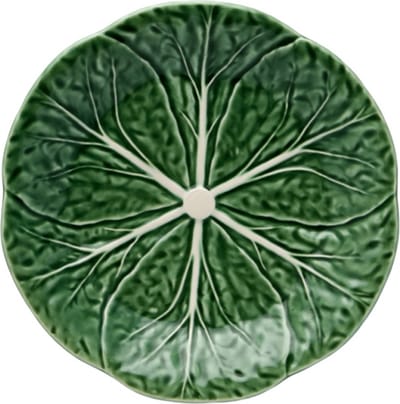 Bordallo Pinheiro koolblad bordje Leaf 19 cm - Groen - set van 4