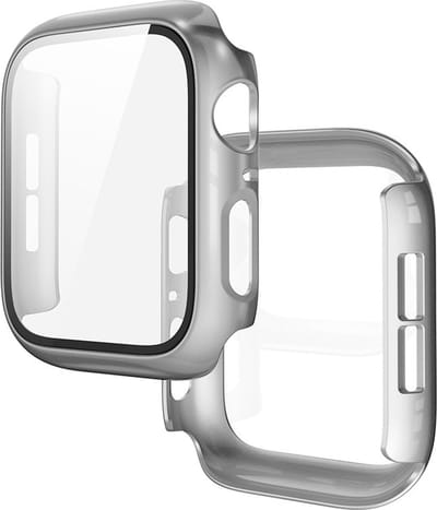 Stravo Full Cover/Hoesje - Screen Protector - Geschikt voor Apple Watch Series 10 & Series 11 - 42mm - Bescherm Hoesje voor Apple Watch series 10 / X - maat 42mm - Hardcase - Protection - iWatch S10 & S11 case - Zilver