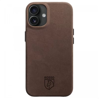 Rosso Elite Hoesje Geschikt voor Apple iPhone 17 | Compatibel met MagSafe / Qi2 | Echt Leer Back Cover | Beschermhoes | Bruin