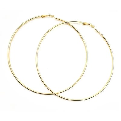 Hoops 7cm - Premium Stainless Steel - Waterproof - Glansvast - Basic oorringen - Minimalistische sieraden - Grote oorbellen - The Jewellery Salon