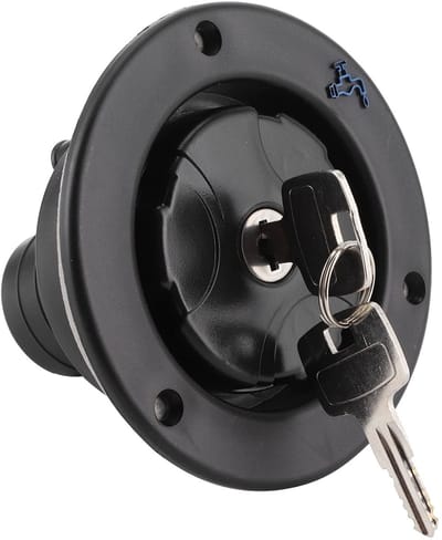 Dailygoods- Watertankdeksel met 2 Sleutels - Lekvrij - Voor Caravan/Motorhome - Hoogwaardige Kunststof - Dikte 30-40 mm - Snelle Vulopening - Watertankdop