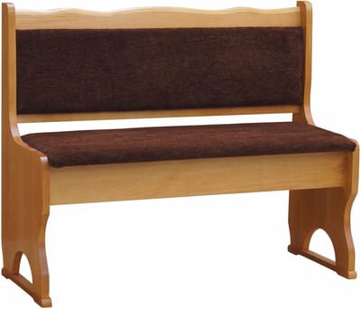 Houten bank - Zitbank keuken - Gezellig dineren - Handgemaakt massief hout - 105 cm - Bruin