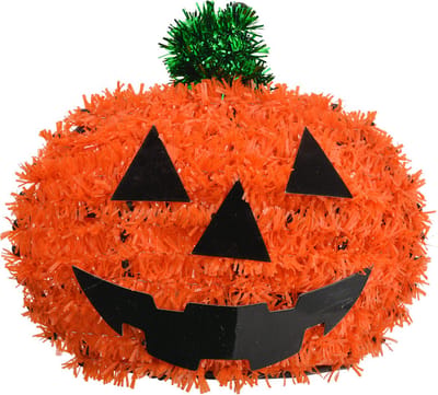 Clayre & Eef Halloween decoratie Pompoen Ø 13 cm Oranje Kunststof Herfst decoratie