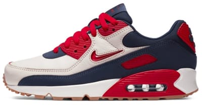 Nike Nike Air Max 90 Premium Blauw / Wit / Rood- Heren Sneaker - CJ0611-101